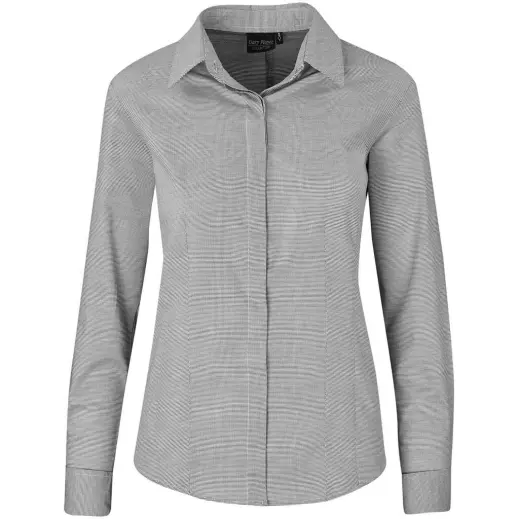 Ladies Long Sleeve Taylor Shirt Grey